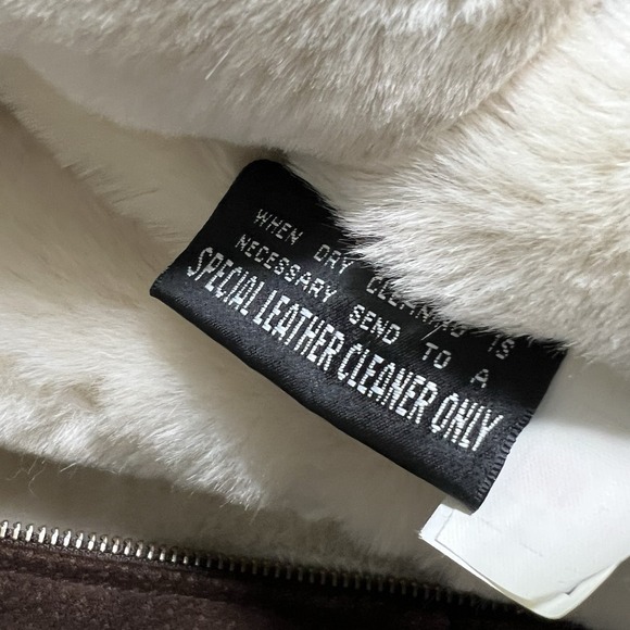 Vintage Y2K Women's Wilsons Leather Maxima Brown Suede Faux Fur Trim Jacket Sz L - Picture 7 of 10